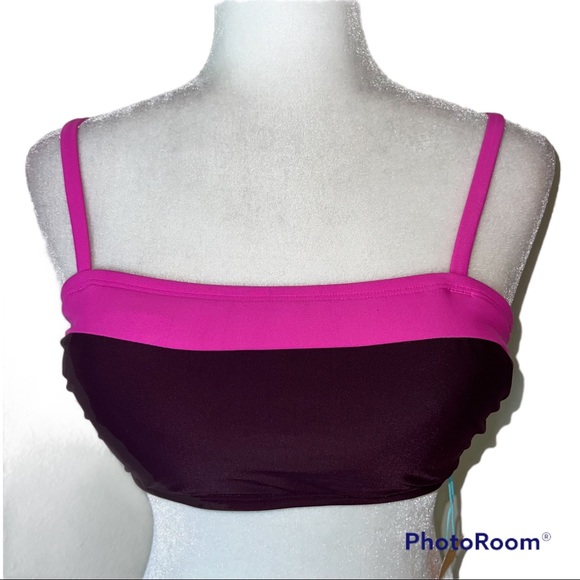 Kona Sol Multi-Color Pink/Purple Swim Top - Picture 1 of 4